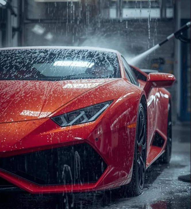 Lavaggio esterni con prewash schiuma